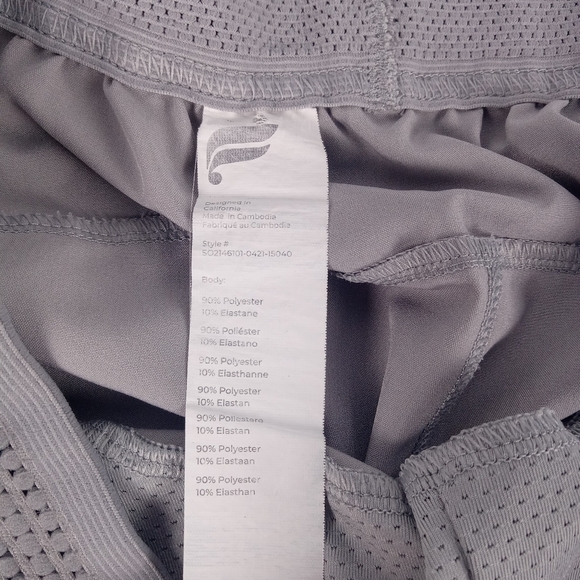 Fabletics The Fundamental Short Mens Large Gray Unlined Stretch Pull On Athletic - Picture 6 of 7